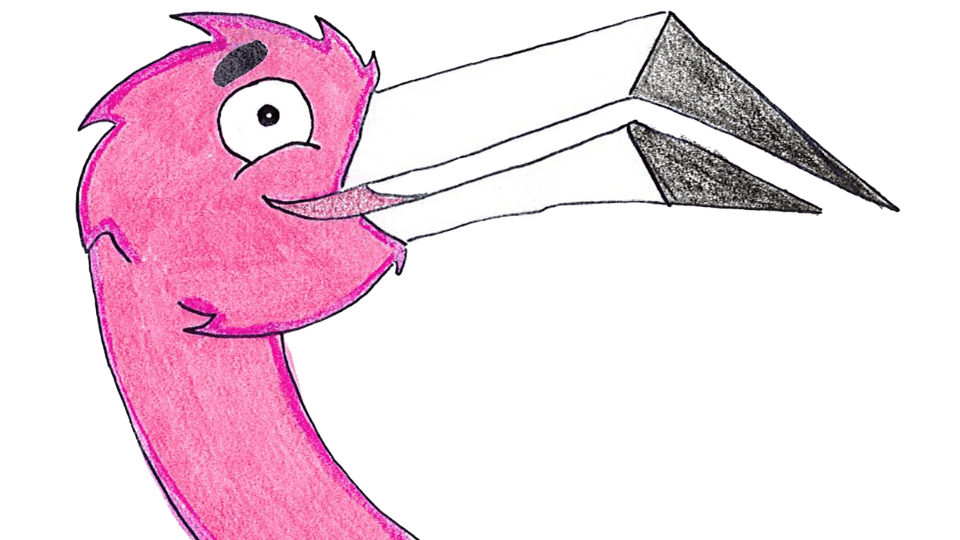 Francisco the Flamingo has a friendly smile and lots of adventures in his books for children!